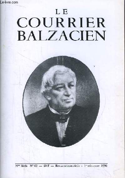 Le Courrier Balzacien. Nouvelle srie n62 : Une mystrieuse affaire : les origines du beau-frre de Balzac, par Gdon - Les romans de la jeunesse de Balzac ...