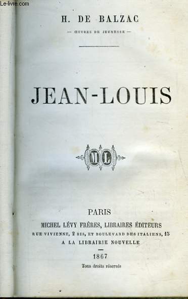 Jean-Louis. Suivi de L'Isralite.