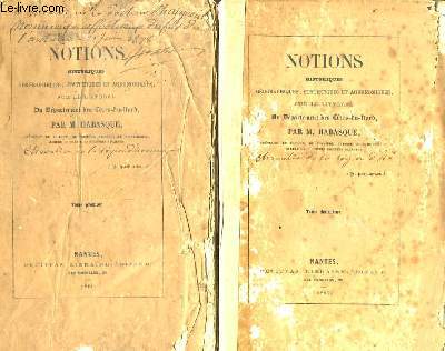 Notions historiques, gographiques, statistiques et agronomiques sur le littoral du Dpartement des Ctes-du-Nord. TOMES 1 et 2 (sur 3)