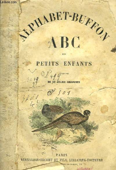 Alphabet-Buffon. ABC des petits enfants illustr de 32 jolies gravures.