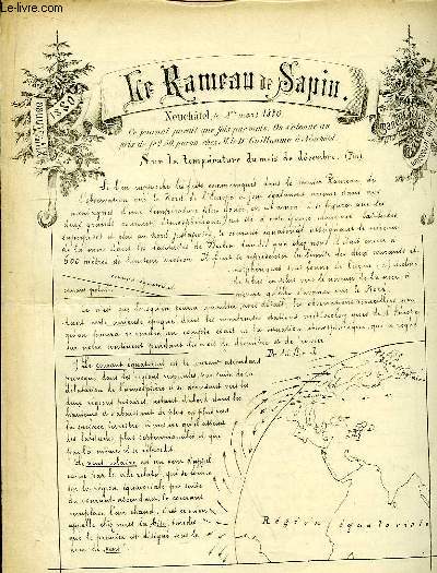 Le Rameau de Sapin 14me anne - 1880. Livraisons 1  9 : L'hiver et les oiseaux - Gels antrieurs du Lac - Charles H. Godet - LE Hron de Tourelles - Le sentier de la cascade de Mtiers ...