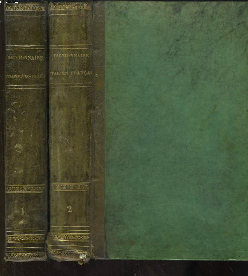 Dictionnaire Franais - Italien et Italien-Franais  l'usage des 2 nations. En 2 TOMES