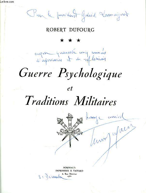 Guerre Psychologique et Traditions Militaires.