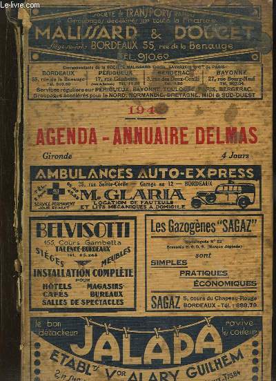 Agenda-Annuaire Delmas 1941