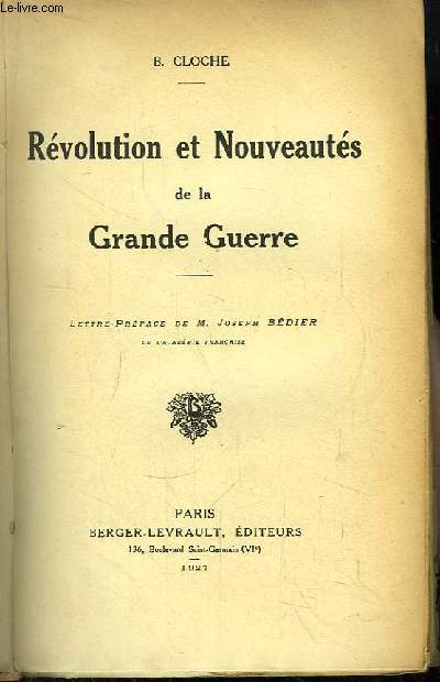 Rvolution et Nouveauts de la Grande Guerre.