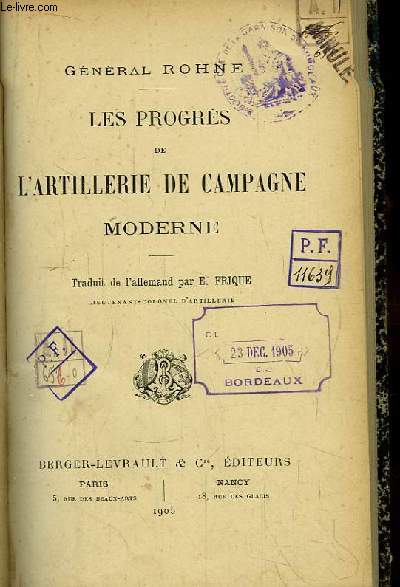 Les Progrs de l'Artillerie de Campagne Moderne