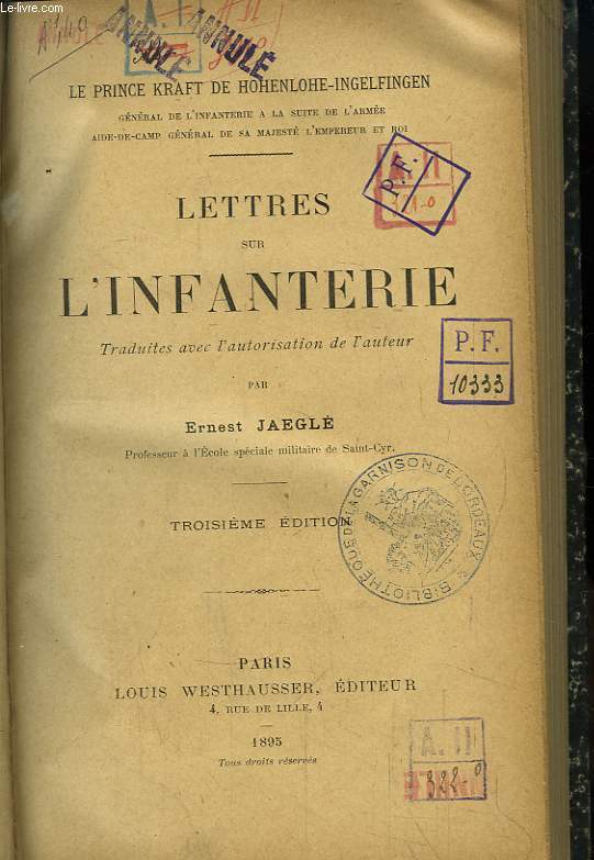 Lettres sur l'Infanterie.