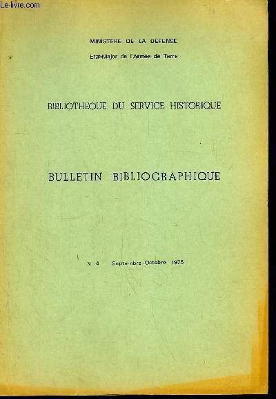 Bibliothque du Service Historique. Bulletin Bibliographique N4