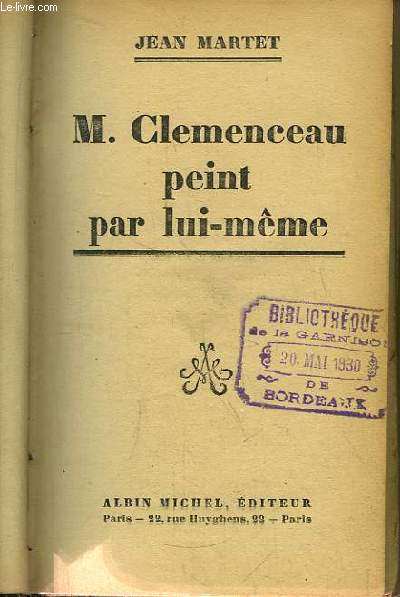 M. Clmenceau peint par lui-mme.