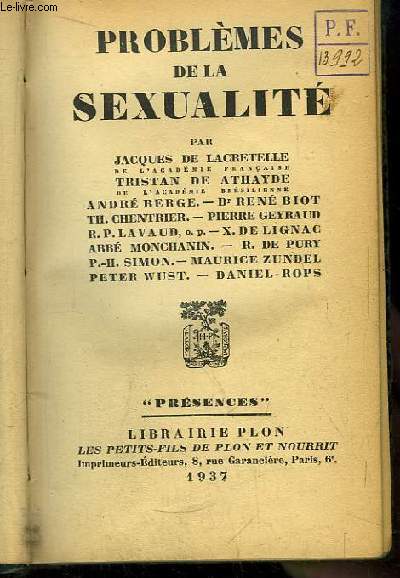 Problmes de la Sexualit.