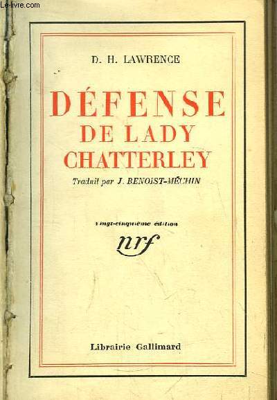 Dfense de Lady Chatterley.