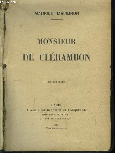 Monsieur de Clrambon.