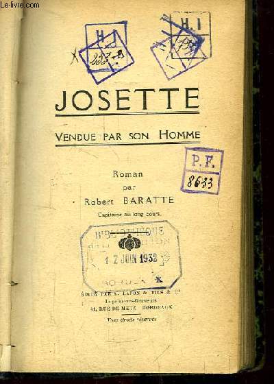 Josette. Vendue par son homme.