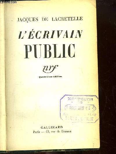 L'Ecrivain Public.
