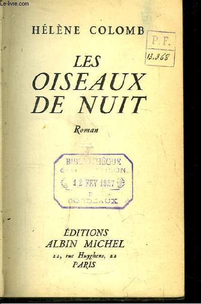 Les oiseaux de nuit.