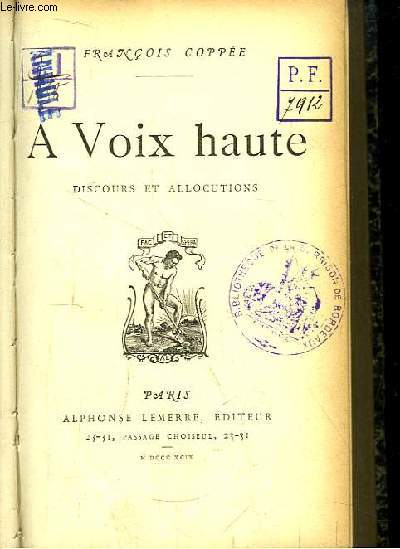 A Voix Haute. Discours et allocutions