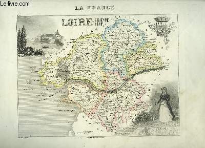Carte grave en couleurs du dpartement de la Loire-Infrieure ( Planche n43)