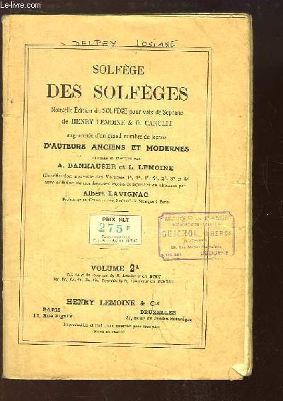 Solfge des Solfges. Nouvelle dition pour voix de Soprano. VOLUME 2A