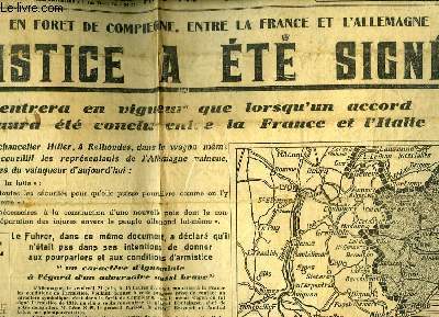Le Journal N°17413, Edition de 5h du 23 juin 1940 : L'Armistice a été signé.
