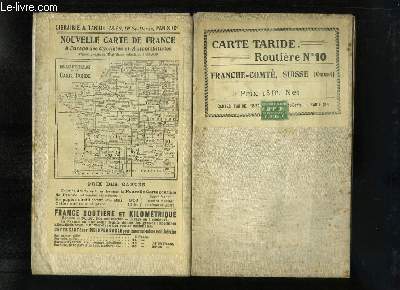 Carte Routire Taride N10 : Franche-Comt, Suisse (Ouest).