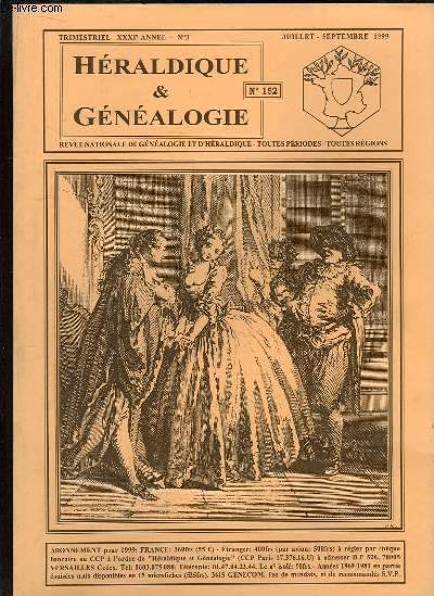 Hraldique & Gnalogie, N3, n152 - XXXIe anne : Famille GAUDART, PLACE - Les Epouses de Guigues III, Cte d''Albon - Les anctres du Marchal OUDART du BIEZ ...