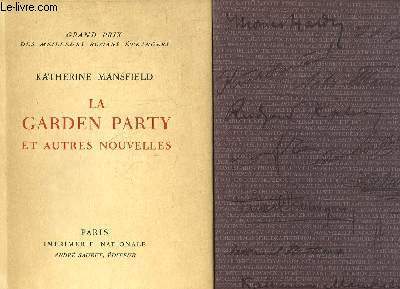 La Garden Party et autres nouvelles.