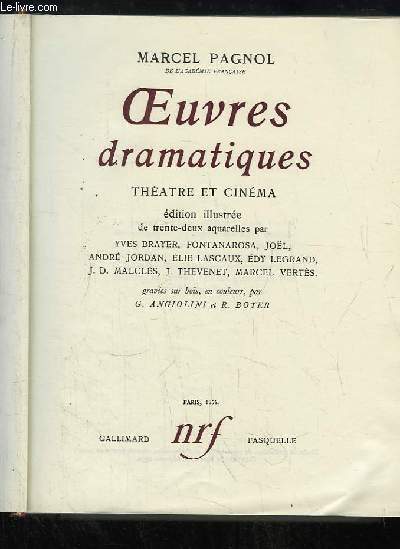 Oeuvres Dramatiques. Thtre et Cinma.