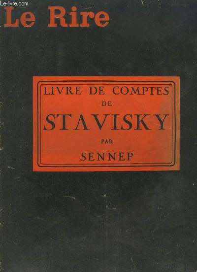 Le Rire N792. Livre de Comptes de Stavisky.