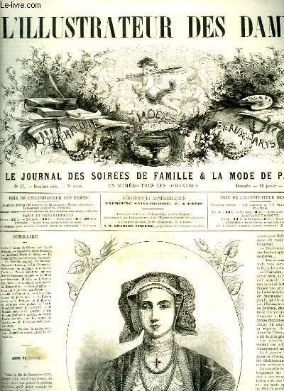 L'Illustrateur des Dames. Journal des Soires de Famille N17, 2me srie, 7e anne : Costumes de patineurs, Franges de plumes, Ceinture avec perles, Blouse pour petit garon, Petite armoire pour les robes du matin ...