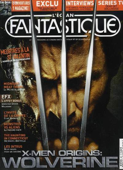 L'Ecran Fantastique, N297 : X-Men origins, Wolverine - Meurtres  la Saint-Valentin - L'invit de la Crypte : Clive Barker ...