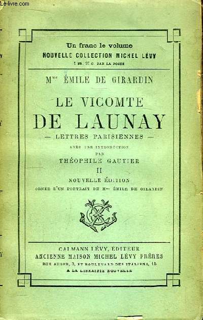 Le Vicomte de Launay, Lettres parisiennes, TOME 2
