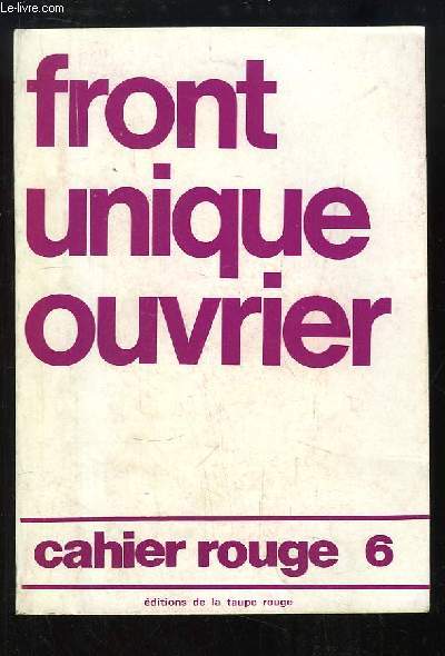 Front Unique Ouvrier.