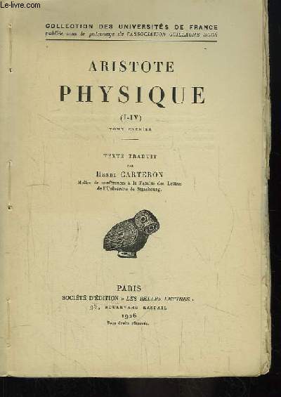 Physique. (I - IV), TOME 1er