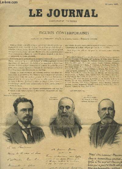 Le Journal, supplment illustr du 15 mars 1897 (portraits et autographes extraits de l'Album Mariani - 3e volume)