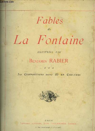 Fables de La Fontaine, illustres par Benjamin Rabier.