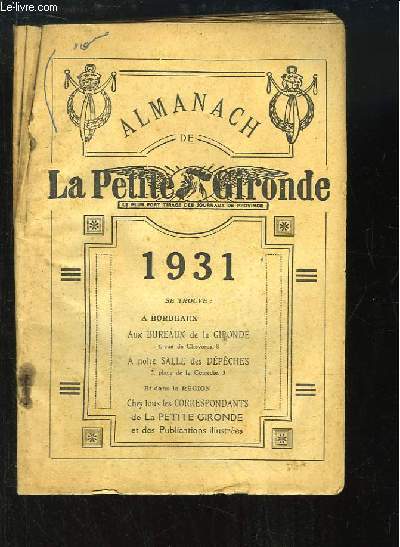 Almanach de la Petite Gironde, 1931
