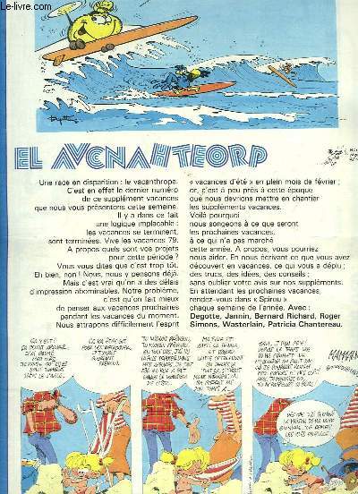 Le Vacanthrope (El avcnahteorp), extrait du Journal Spirou n2108 : Californie - Le Colibri d'Australie