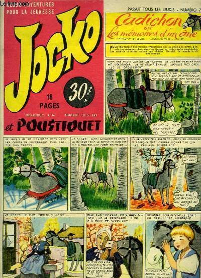 Jocko et Poustiquet N74 :Le renard et les canetons, de Blanca ANTHOLY - Oeufs de Pques, par Florent MANUEL illustr par A. JOURCIN ...