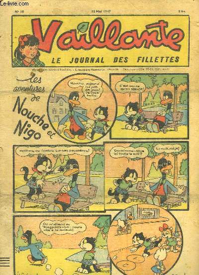 Vaillante, le journal des fillettes N18 : Les Aventures de Nouche et Nigo, d'ARNAL - Marionnettes ensorceles - Au Pre Saucisse ...