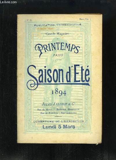 Catalogue N17, des Grands Magasins du Printemps, Saison d'Et 1894