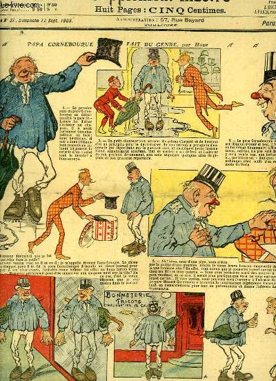 La Dpche, supplment illustr N37 - 12me anne : Papa Cornebouque fait du genre, par HAYE - Une bonne cigarette, par CHARLY - Le Tocsin, par THOMEN - Le diamant faux, par Nadal ...