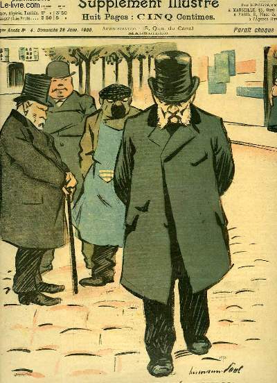 Le Petit Marseillais, supplment illustr N4 - 3me anne : La Veille de l'Election - En borde, par AUDOUIN - J'attends l'Exposition pour voir les nouveaux modles, par A. SOREL ...