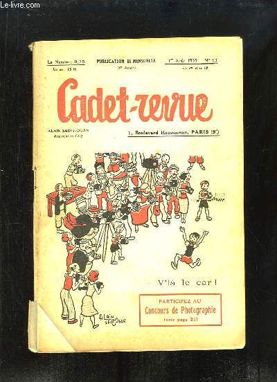 Cadet-Revue N63 - 3me anne : V'l le car ! - Le Coffre, par Andr ROMANE - Reportage  bord du S.S. Normandie, par SWEN - Le Fakir improvis, par DERYS ...