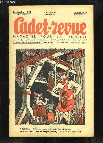 Cadet-Revue N80 - 4me anne : Les Animaux clbres de l'histoire - Le Paradis Terrestre n'est pas perdu - Paul COZE chez les Indiens - Histoire du pauvre Turpoyani et de la Princesse Erine ...