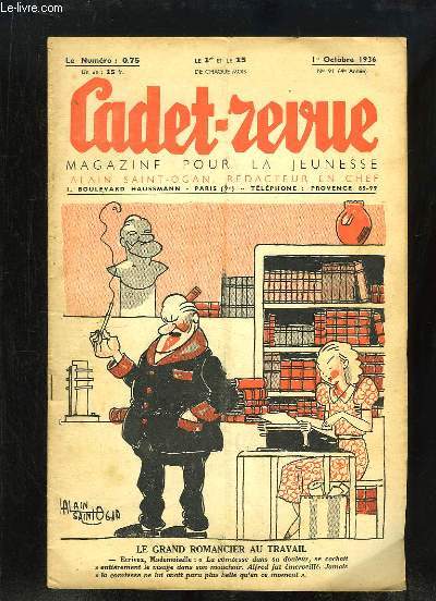 Cadet-Revue N91 - 4me anne : Le Grand Romancier au travail - Tlvision et Tlcinma - Comment l'Hippocampe est devenu clbre - Castor et Pollux - La Pche aux Ecrevisses ...