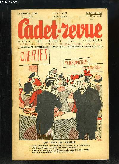 Cadet-Revue N124 - 6me anne : Un peu de tenue - Au pavillon de Marsan - L'orfvrerie de Samarcande - L'Arogare du Bourget ...