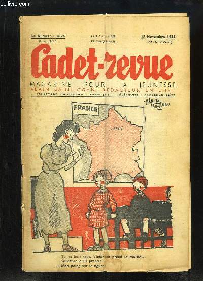 Cadet-Revue N142 - 6me anne :Bobby  la piscine - Depuis sa fondation, l'Institut Pasteur qu ia 50 ans, a sauv des milliers de vies humaines - Le Hanneton de Puck ...