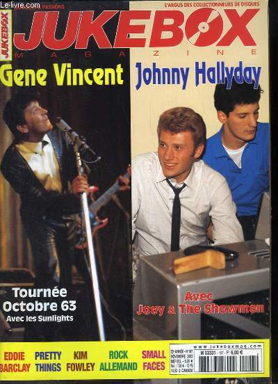 Jukebox Magazine N197 - 20me anne : Gene Vincent & Johnny HALLYDAY, tourne en octobre avec les Sunlights - Joey & The Showmen - Eddie BARCLAY - Pretty THINGS - Kim Fowley, Rock allemand, Small Faces ...