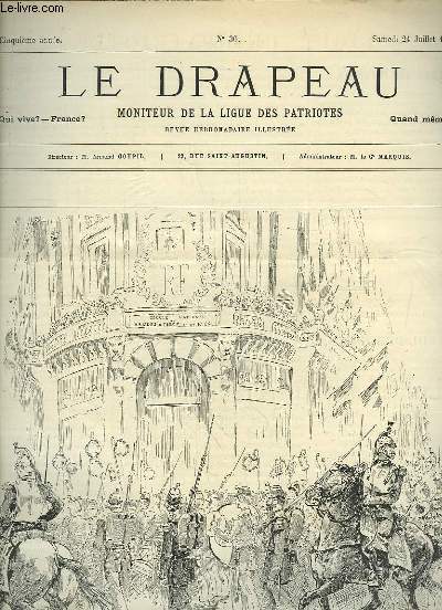 Le Drapeau N30, 5me anne : La Retraite aux Flambeaux devant le cercle militaire, par L. SERGENT