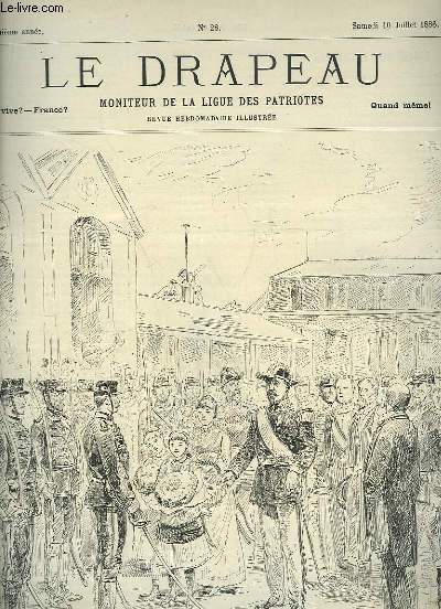 Le Drapeau N28, 5me anne : Retour du Tonkin, Le Gnral Saussier  la Gare de Lyon, par L. DU PATY